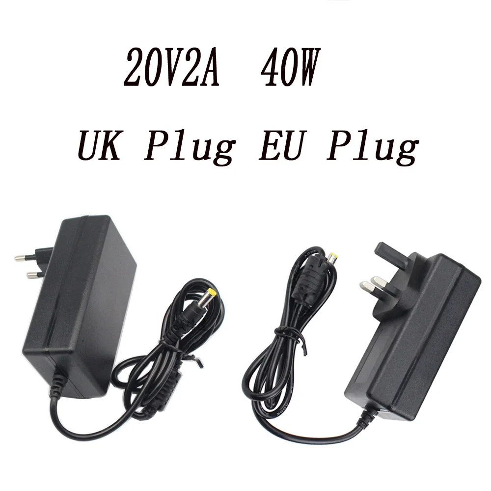 1PCS 20V2A High quality AC 100V-240V Converter Adapter DC 20V 2A 2000mA Power Supply US EU UKPlug DC5.5*2.5mm