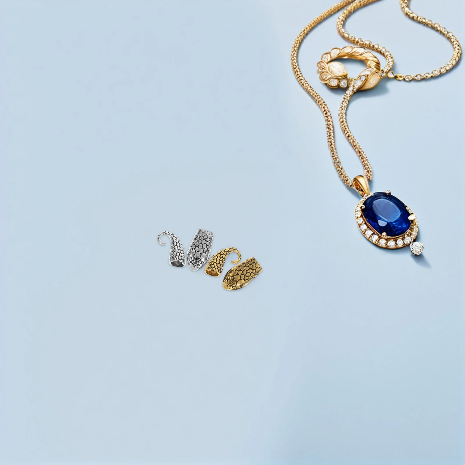 

Alloy Snake Head Clasps Delicate Jewelry Buckle Connector For Diy Bracelet Necklace Making Accessories Snakehead Toggle