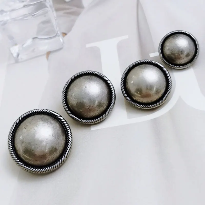 � Metallknöpfe mit hohem Schaft, 6 Stück, Gold- und Silber-Nähbegriffe für die Herstellung von Jacken, Manteln, Kleidern, modisches Bekleidungszubehör, 15–23 mm – Detail 3
