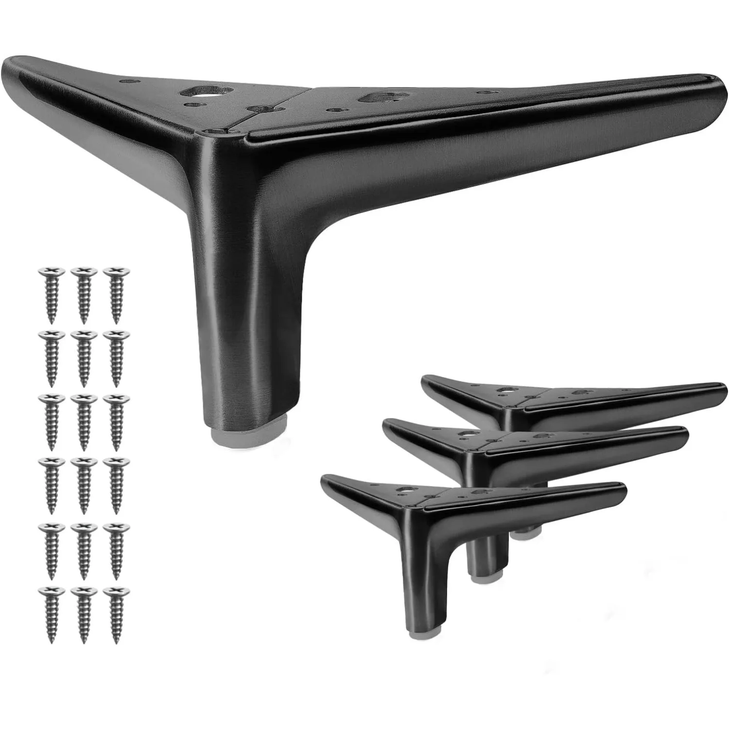 4 pcs Modern Furniture Feet for Cabinet Sofa Couch Table Chair Bed Dresser Wardrobe Risers DIY Replacement