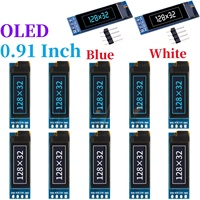 0.91 Inch 128x32 IIC I2C White / Blue OLED LCD Display DIY Module SSD1306 Driver IC DC 3.3V 5V for arduino