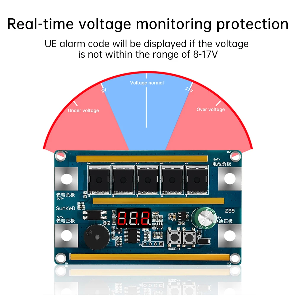 Z99 scheda di controllo del saldatore a punti portatile 12V 18650 pannello di controllo della saldatura della batteria al litio automatico kit fai