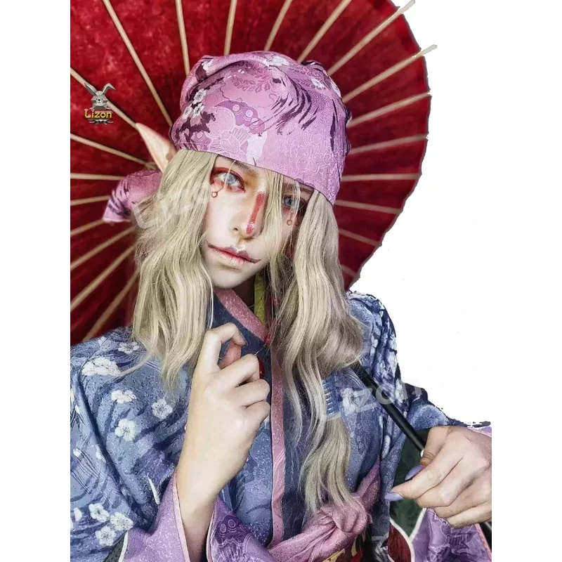 

asdh8@New Anime Mononoke Kusuriuri Cosplay Costume Kimono Pants Belt Hat Earrings Necklace Prop To Choose Custom MadeCOSda@
