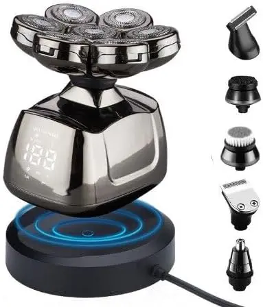 

Беспроводные бритвы 7D для лысинок, многофункциональная перезаряжаемая электрическая бритва IPX6, водонепроницаемая для домашних путешествий