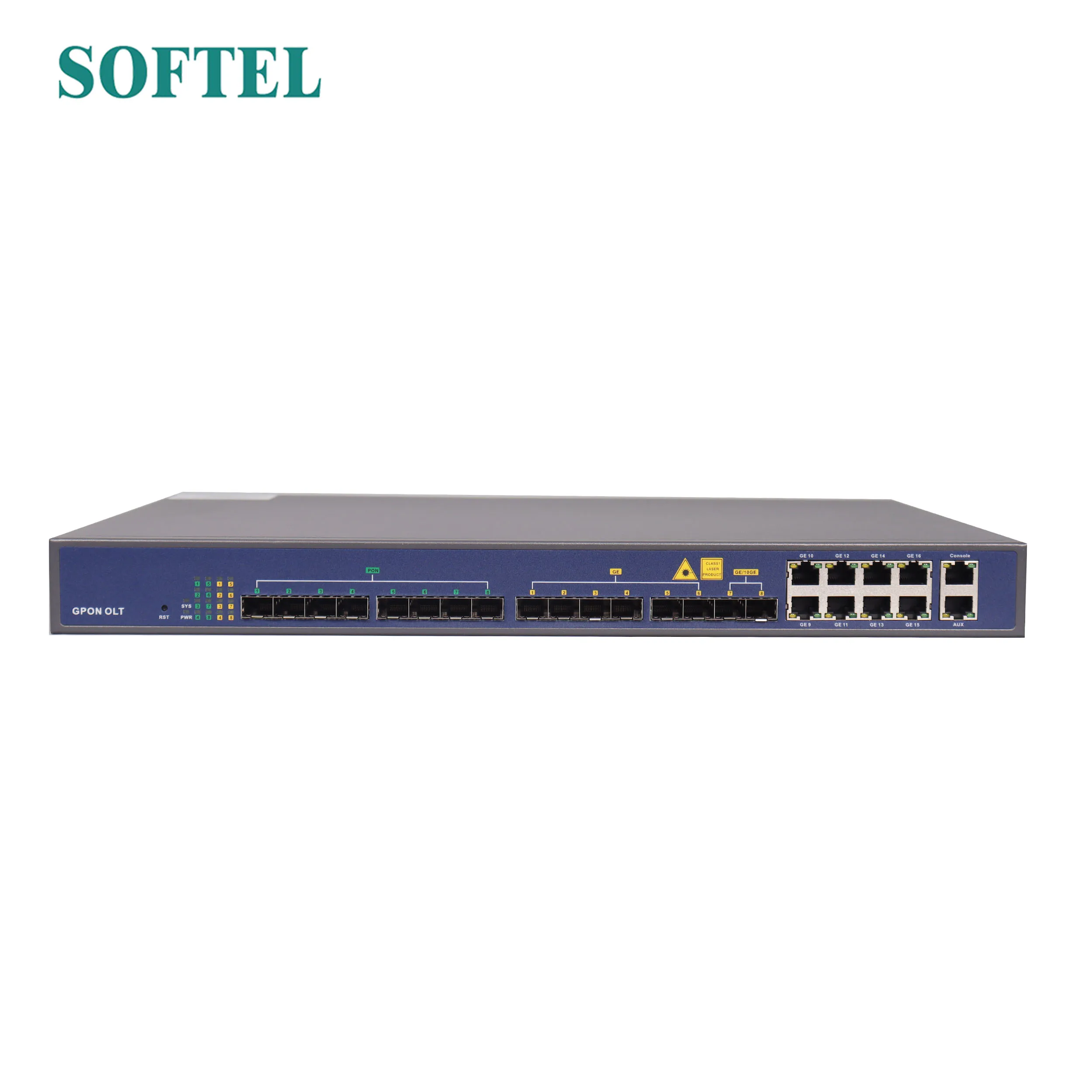 SOFTEL FTTx GPON 8 PON OLT con módulo SFP C ++++