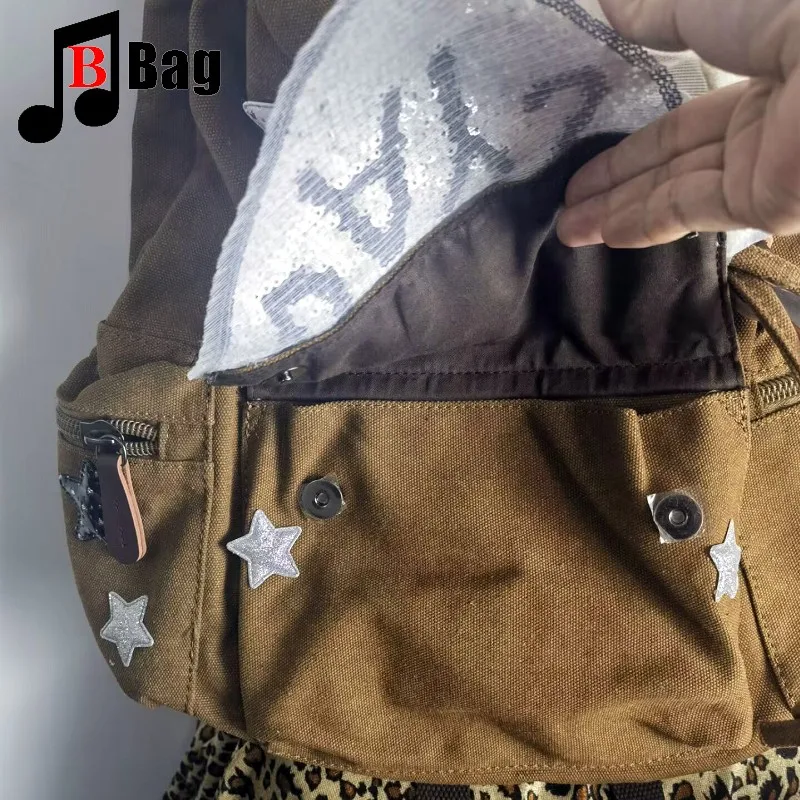 Student Schoolbag Canvas Backpack Women Gothic Punk Spicy Girl Vintage Bag Large Capacity Computer Backpack Y2k Girl bag tote