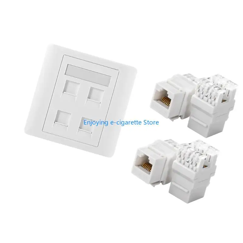 86 Typ 4 Port Ethernet Wandplatte Ersatz Extrudierte Draht Buchse Zubehör Y4QF – Detail 5
