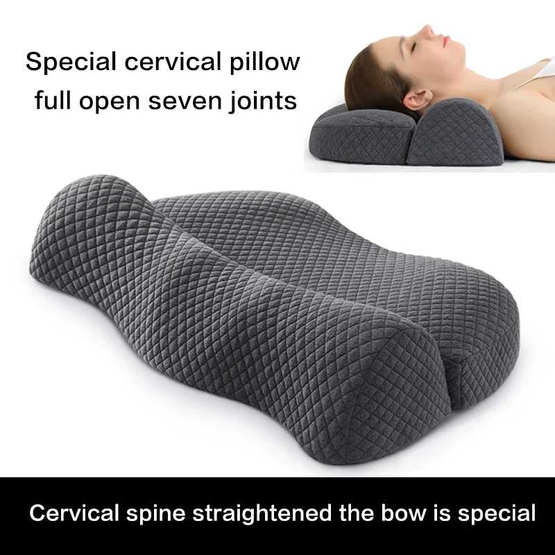 Cervical Pillow, Memory Foam Contour Pillow, Bed Pillows for Side Sleeper Ergonomic Orthopedic Sleeping Pillow