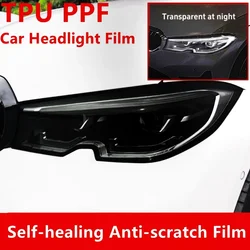 Tpu ppf auto-ajustável inteligente fotocromático filme de proteção do farol branco para preto mudança de cor decorativa filme de proteção da lâmpada do carro