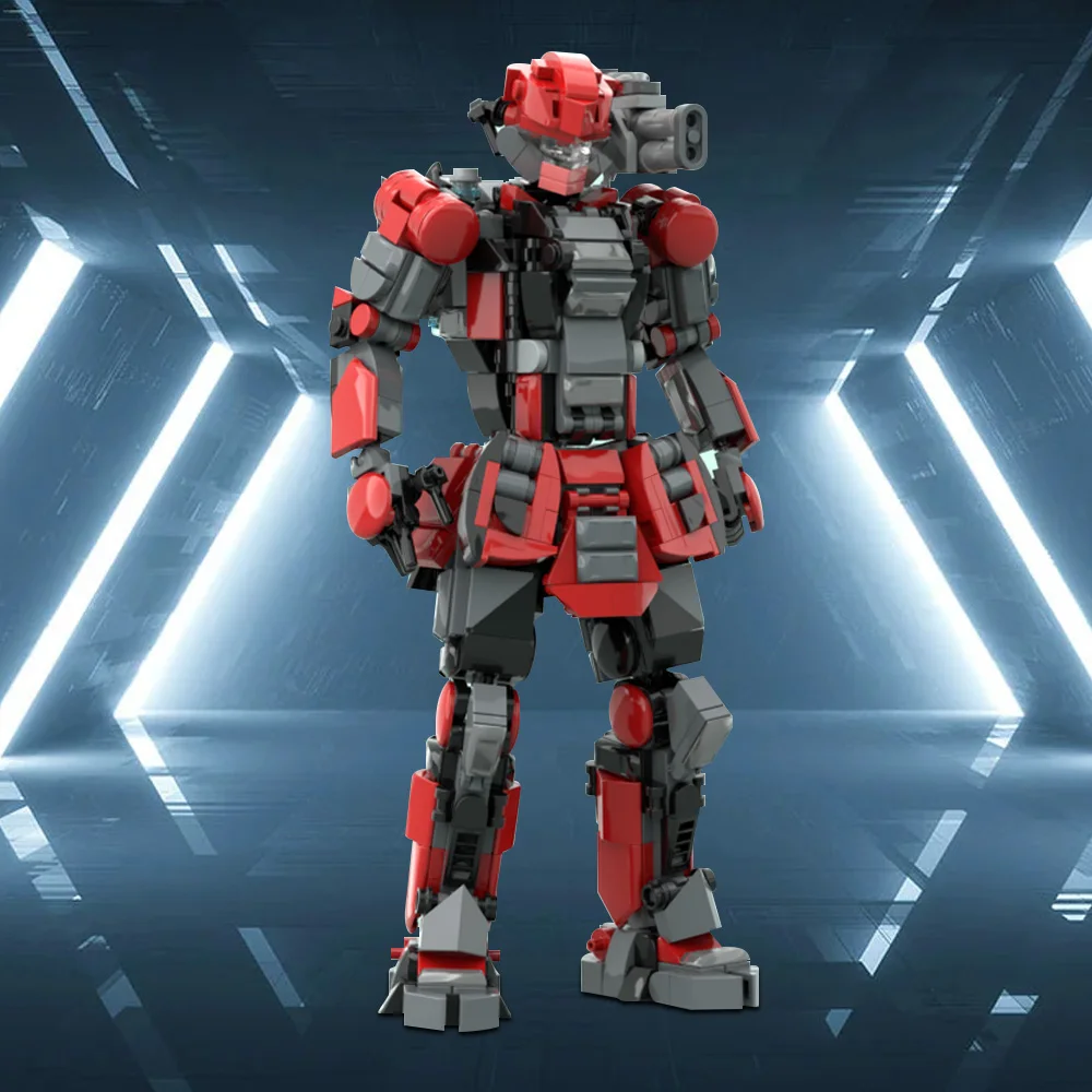

MOC Titania Mecha модель строительные блоки стрельба игра военная боевая Titania действие воин кирпичи STEM игрушка подарок для взрослых