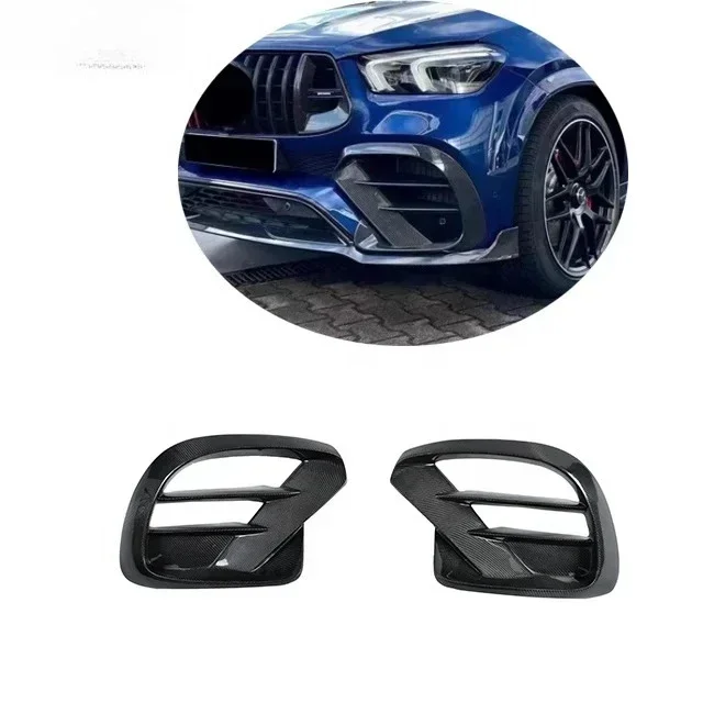 

Для Mercedes Benz GLE Class GLE350 GLE63 Передний бампер из углеродного волокна, боковое вентиляционное отверстие сзади