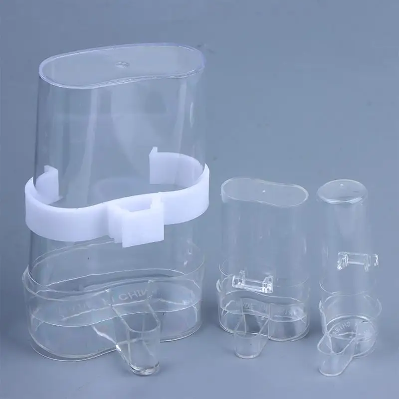 Automatic Bird Water Dispenser BPA Free Transparent Bird Cage Water Feeder for Budgie Parakeet Cockatiel Home Use