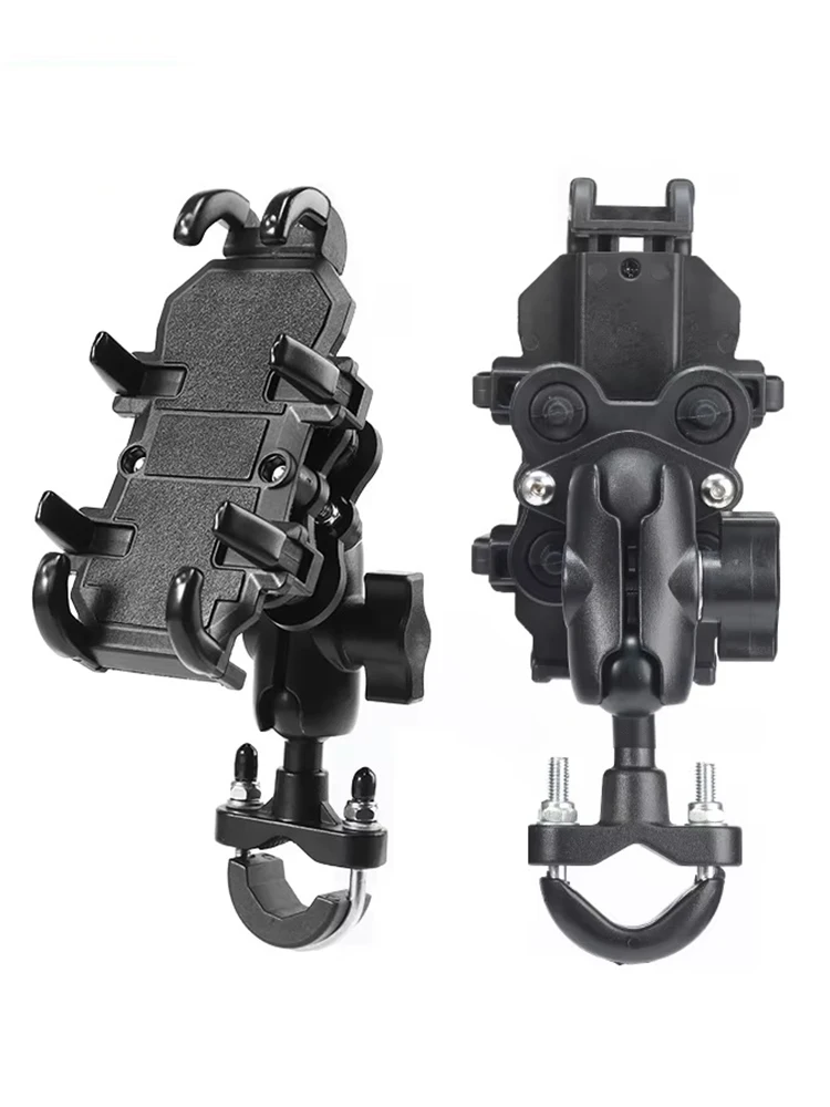 AliExpress Yaoiler Motorcycle Electric Bike Mobile Phone Holder Aluminum Handlebar Bicycle Riding Bracket GPS Mount Phone Holder W/ Shock Absorber