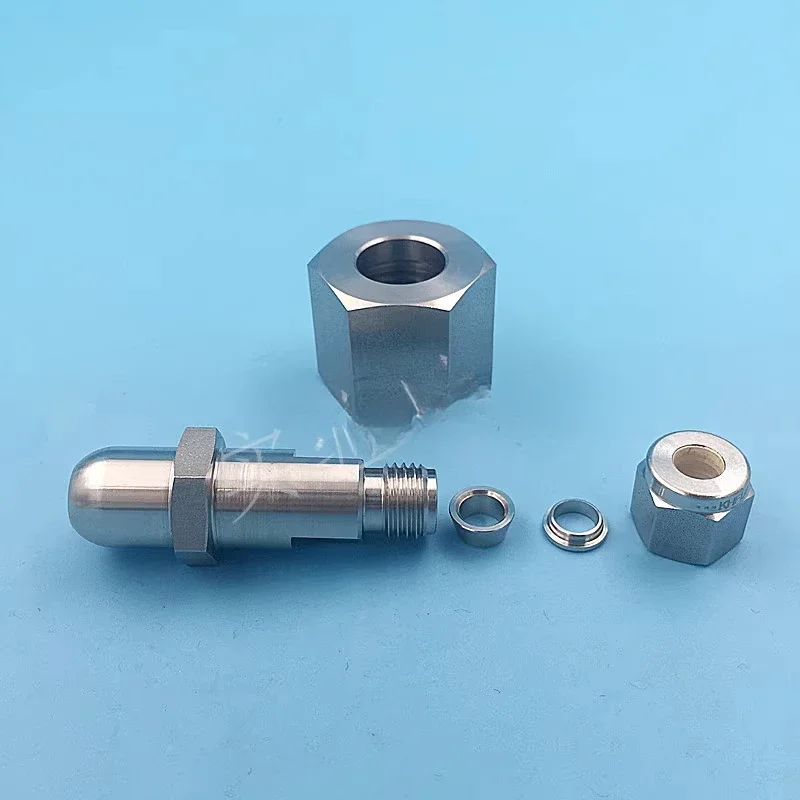 316L stainless steel, cylinder cylinder adapter G5/8 W21.8 to 1/8 1/4 inch ferrule, nitrogen hydrogen