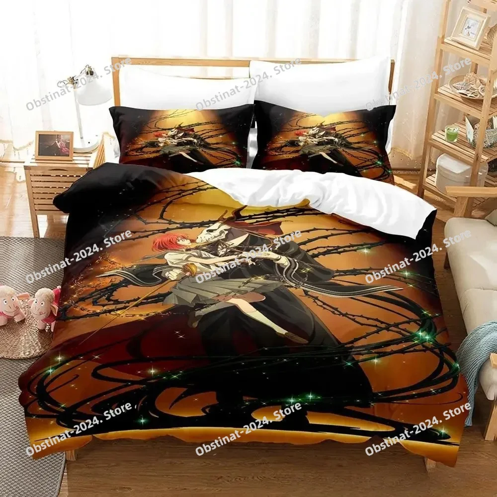 

3D Print Anime The Ancient Magus' Bride Bedding Set Printed Duvet Cover Sheet Pillowcase Soft Quilt Cover Full Queen King Size