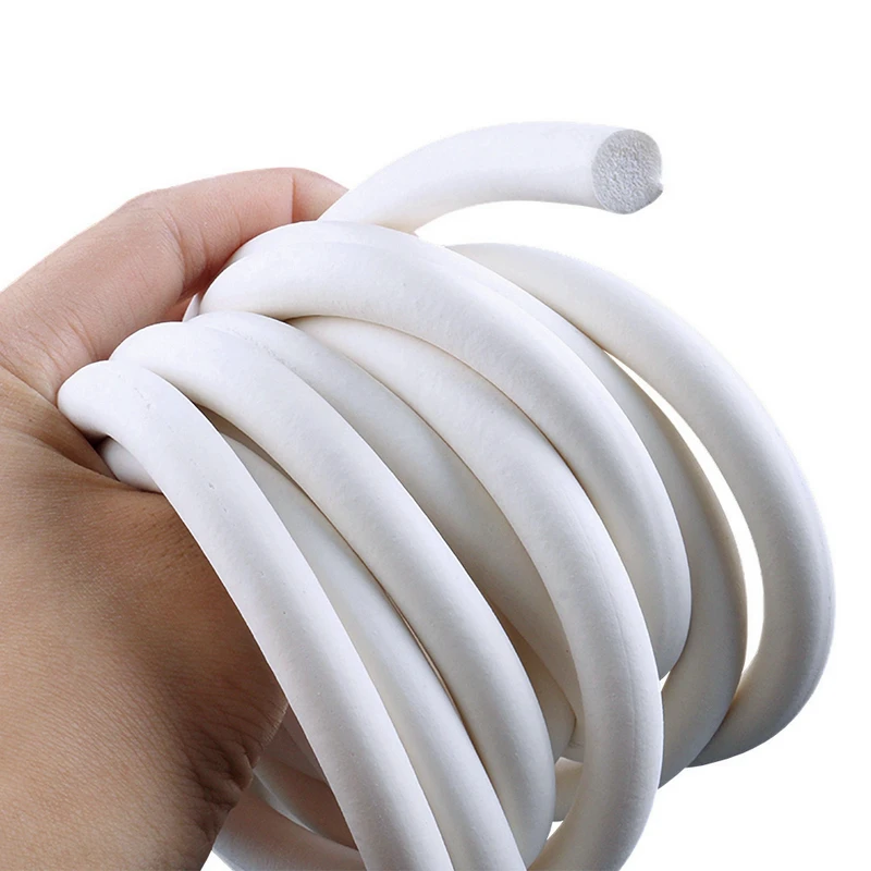 

10 Meters Silicone Rubber Sponge Strip White Closed Cell Circular Foam Backer Rod Seal Foaming Rubber Molding Damper Round