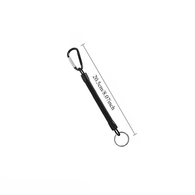 3P Spring Coil Keychains,Retractable Wrist Strap Safety Rope,8.46