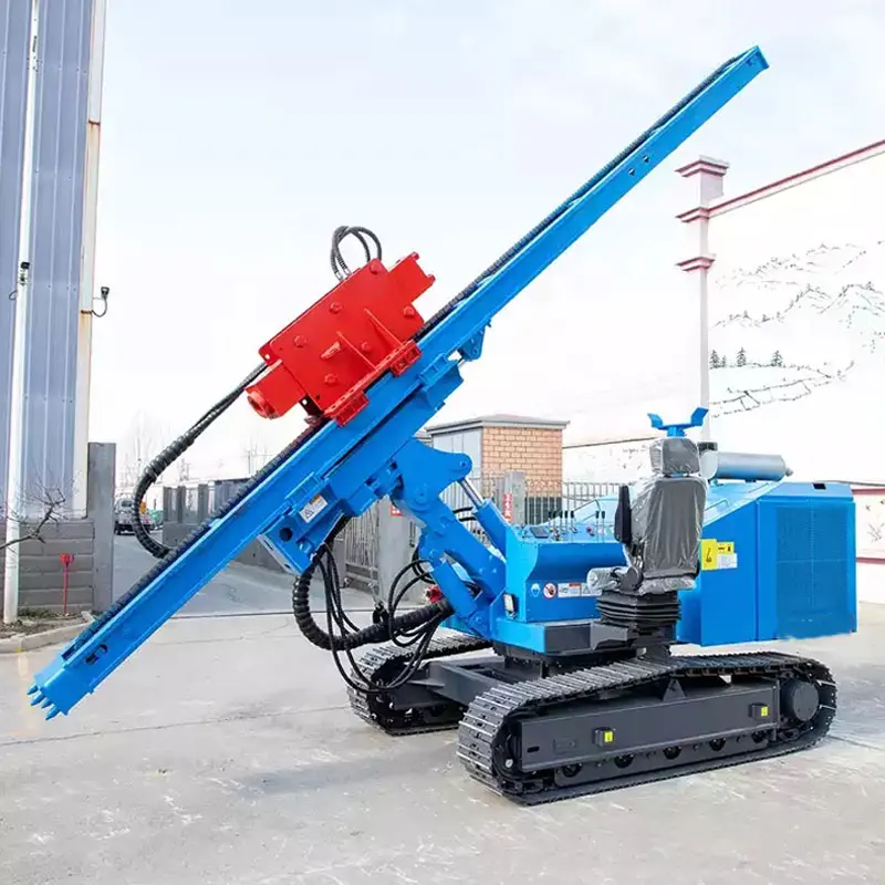 Soft Soil Hard Rock Sandy Formations Borehole Micro Piling Machine 1M 2M 3M 6M Post Multi-function Solar Pile Driver