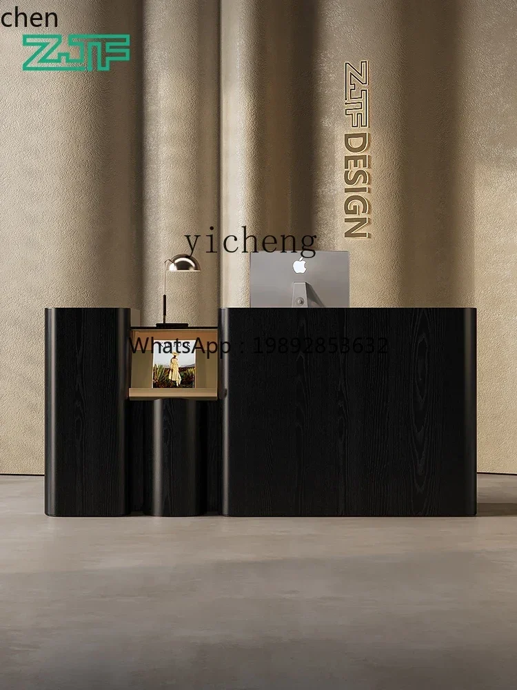 HYS black light luxury checkout page counter modern simple company office front desk