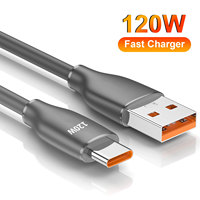 120W Liquid Silicone Fast Charging USB Cable for Camera Laptop Earphone Phone iPad iPhone 16 Pro Max Xiaomi 15 Type C Data Cord
