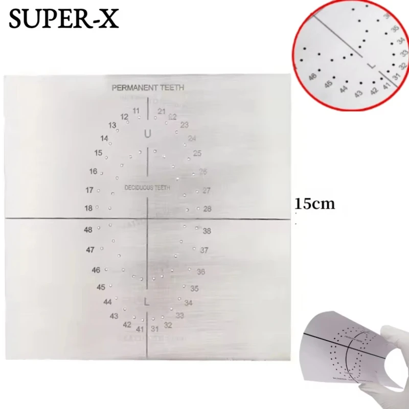

1PCS Dental Rubber Dam Punch Hole Board Barrier Positioning Template Endodontic Surgical Hole Punches Drilling Board Tool