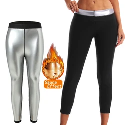 Pantaloni da sauna per il sudore Shaper per il corpo Perdita di peso Dimagrante Shapewear Donna Vita Trainer Pancia Calda Termo Leggings per il sudore Allenamento Palestra