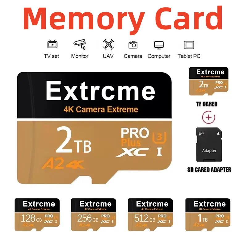 Original High Speed 2TB 1TB SD Card 512GB 256GB Flash Memory Card Driving Recorder Card 4K Ultra-HD Video For Phone Camera 2025