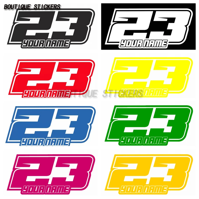 Exquisite Racing Competition Number 23 Sticker Vinyl Racing Dirt Bike MX Off-Road Car Sticker