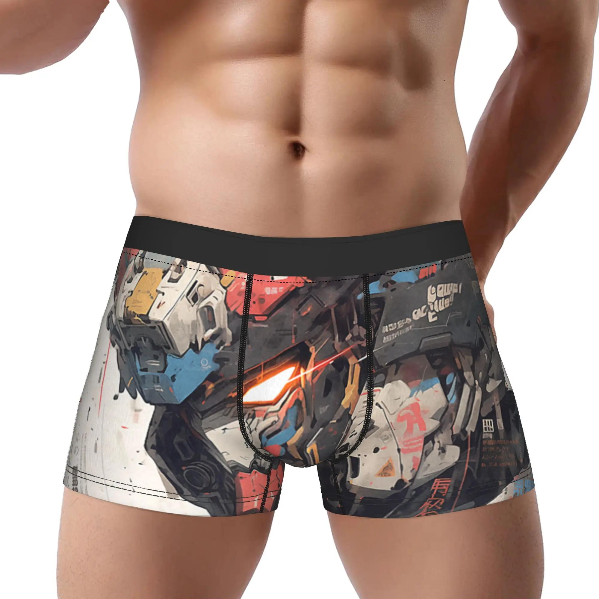 Cyberpunk Japanese cyborg futuristic robot Underpants Homme Panties Male Underwear Sexy Shorts Boxer Briefs