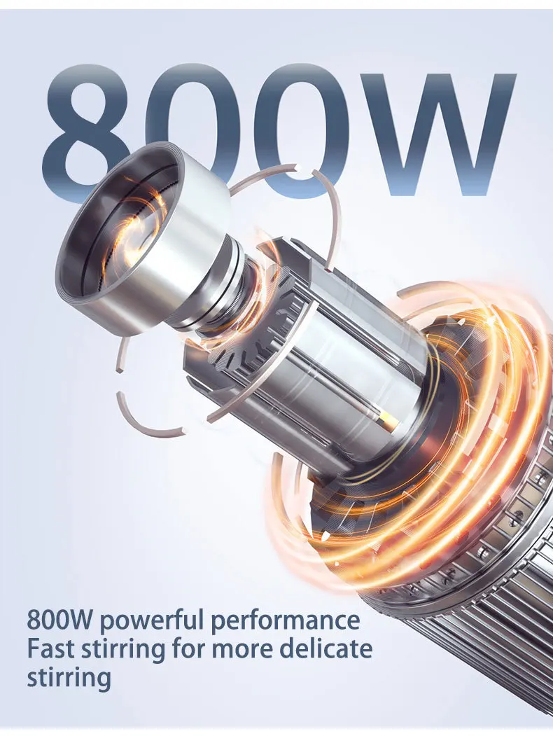 خلاط يدوي كهربائي 5 في 1، خلاط متعدد الوظائف، 800 وات، مفرمة لحم محمولة، كسارة البيض