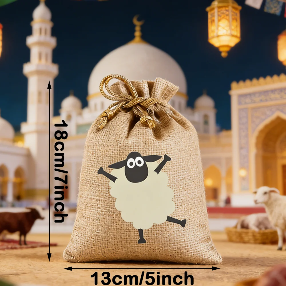 6 قطع أكياس كتان برباط على شكل - مراجعة Food Snacks For Kids وسعره