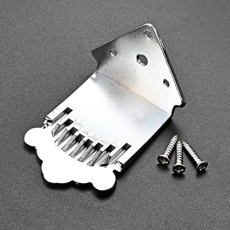 2.2x1.6inch Metal Mandolin Tailpiece Replacement for 8 Strings Mandolins with Four Preinstalled Mounting Screw Holes