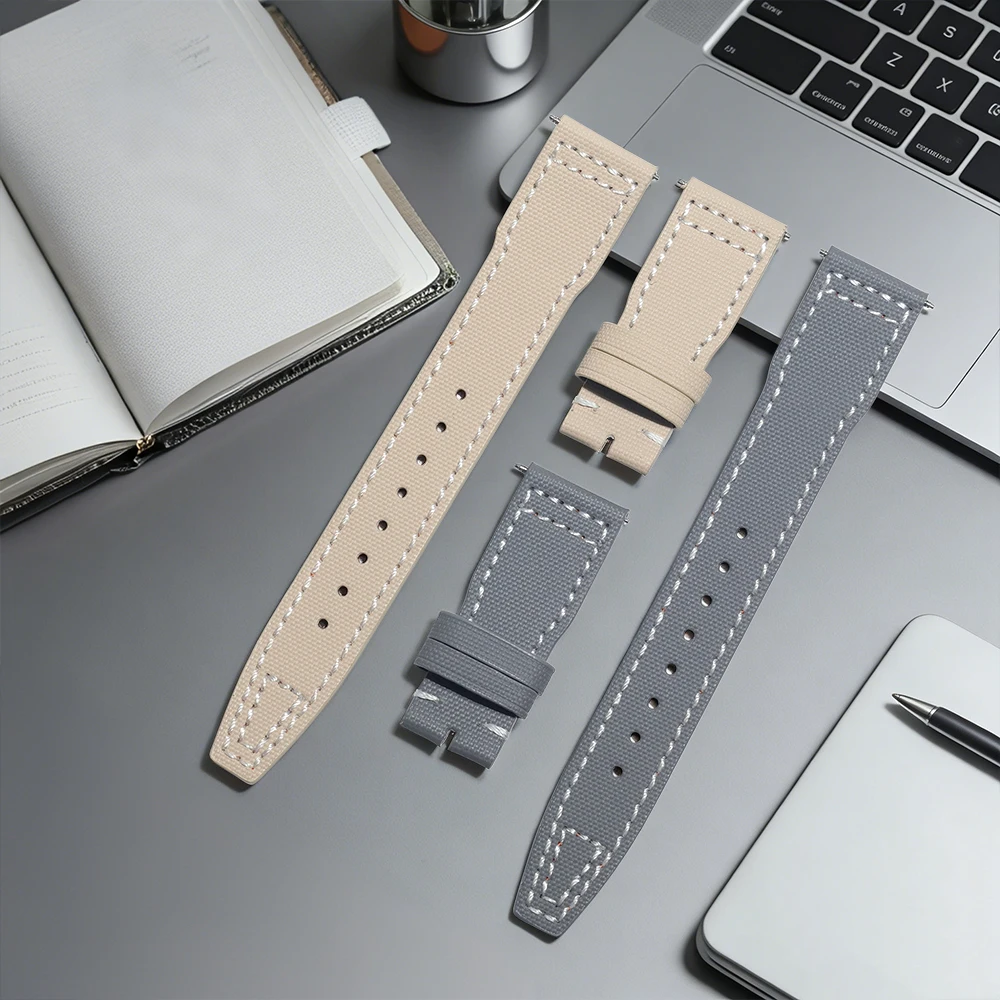20mm 21mm 22mm Nylon Watch Strap for IWC Pilot Mark XVIII TOP GUN Spitfire IW3777 IW3890 Skin-Friendly Breathable Watch Band