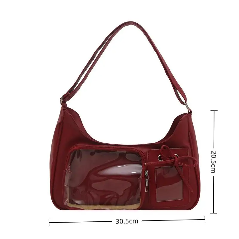 Y2k Harajuku Shoulder Bag Women Korean Transparent Ita Bag School Crossbody Bag Female Japanese Designer Preppy Handbag Purse view 6