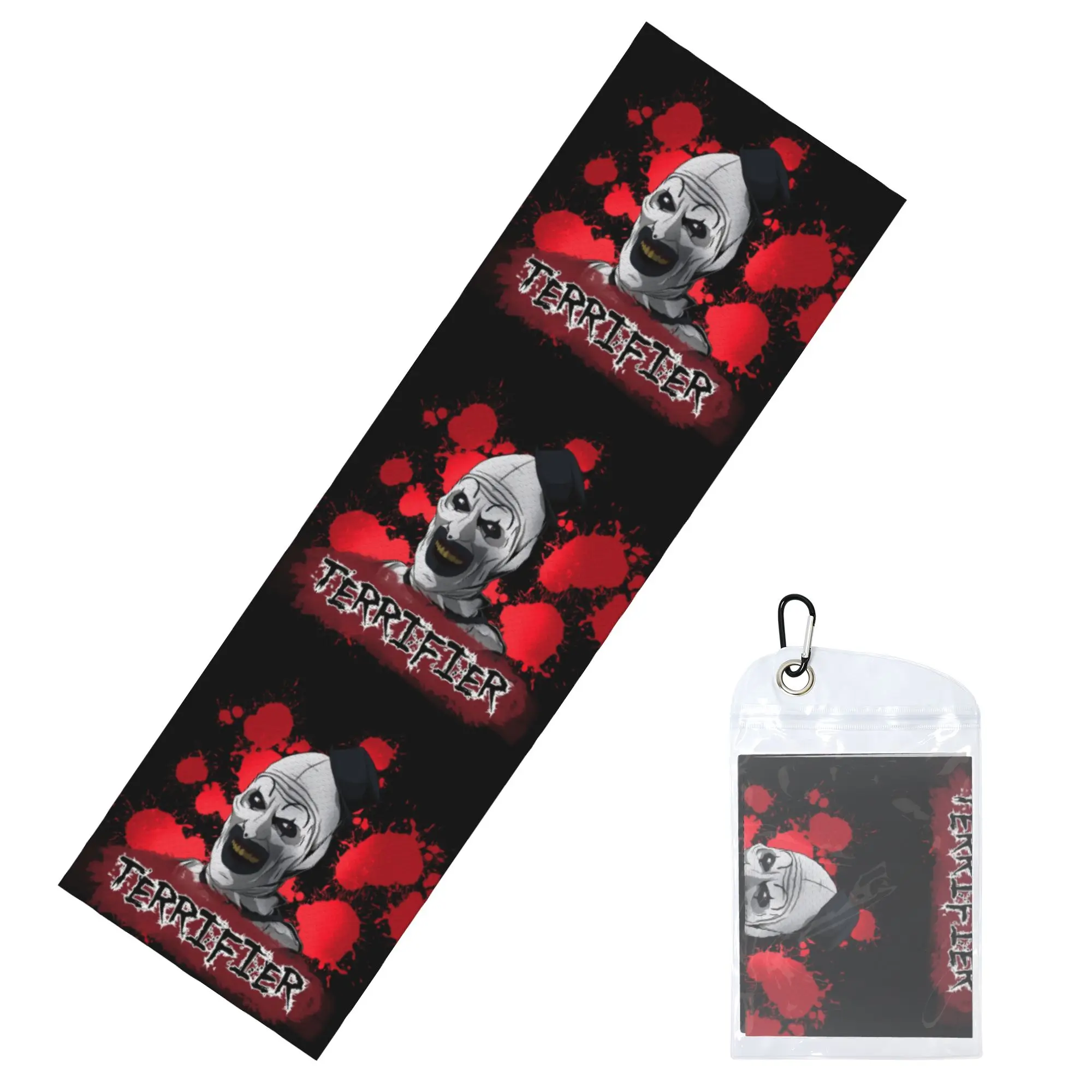 Cold Exercise Towel Terrifiers Movie Art Horror Slasher Halloween Beach Sports Yoga Towel Refreshing Sports Scarf Face Towels