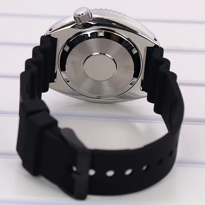 45mm 316L Edelstahl-Uhrengehäuse mit Armband und Saphirglas für Mod SKX Big Abalone NH35 NH36 NH38 Automatikwerke 28,5mm Zifferblatt – Detail 10