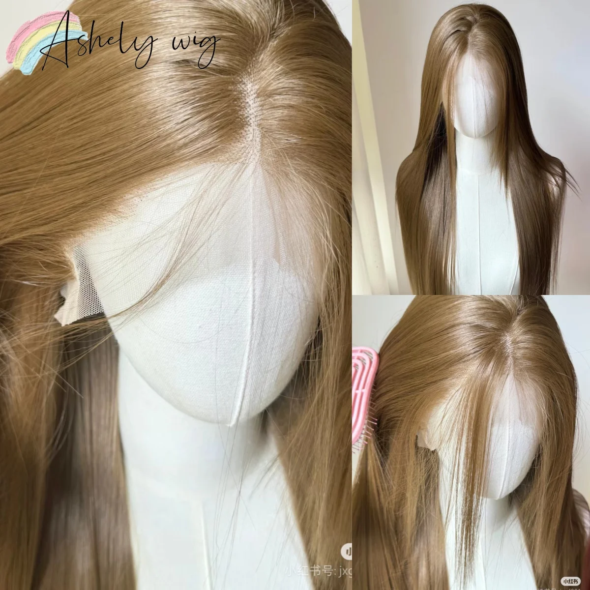 Brown Wig 13*4 Lace Front Wig for Women Long Straight Hair High Quality Heat Resistant Synthetic Wigs for Daily Use Cosplay 가발