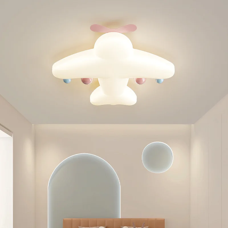 Love Princess Room Light Cartoon Aircraft Boy Bedroom Full Spectrum Eye Protection Children's Room Ceiling Light