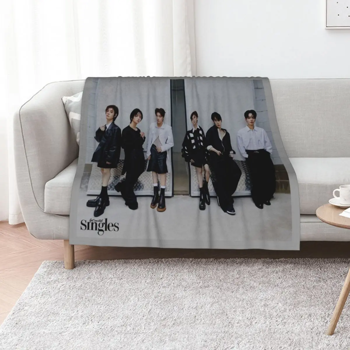 

BOYNEXTDOOR black and white hot sexy concept kpop boy group members poster JAEHYUN, SUNGHO, RIWOO, TAESAN, LEEHAN, Throw Blanket