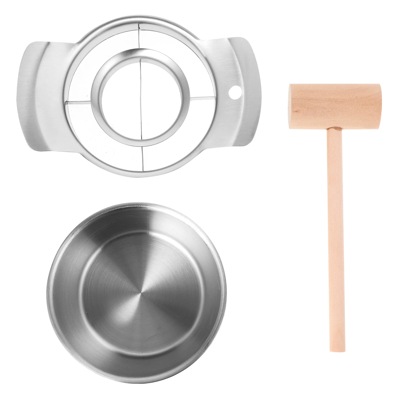 

Stainless Steel Wood Pomegranate Deseeder Peeler Tool Fruit Opener Kitchen Gadget Bowl Included Easy To Use Thickened
