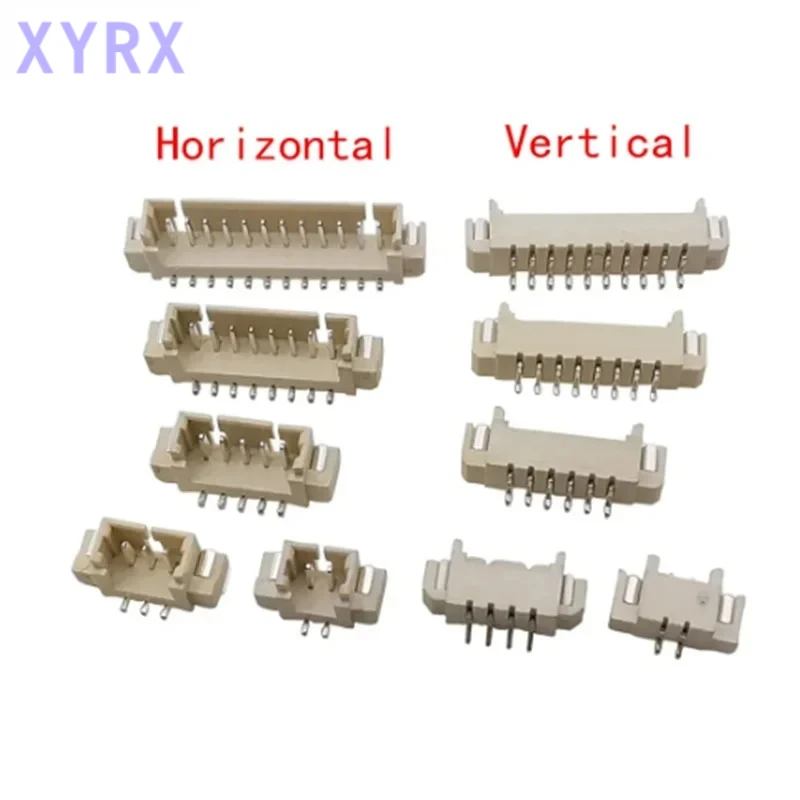 10Pcs JST 1.25mm 2P 3P 4P 5P 6P 7P 8P 9P 10P 12PIN SMD Horizontal Vertical Male Plug Connector Pin Header Socket JST 1.25