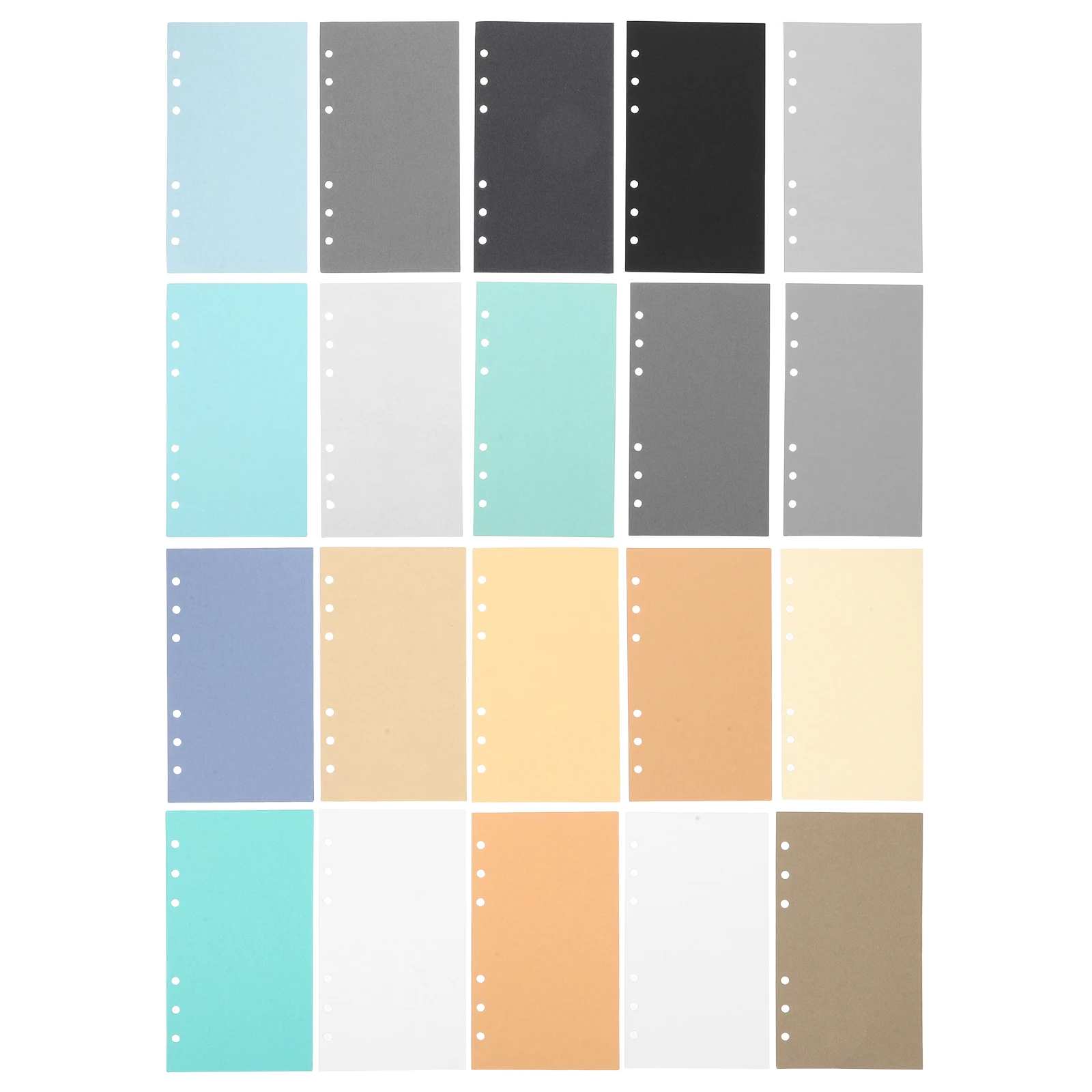 40 Sheets Colored Filler Paper A6 6-Hole Punched Loose Leaf Refills For Binder Journal Notebook Planner Inserts Double Sided