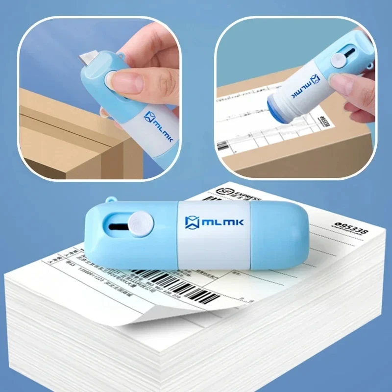 Thermal Paper Correction Fluid with Knife Parcel Box Opener Home Office Anti Peep Identity Information Privacy Protector Eraser