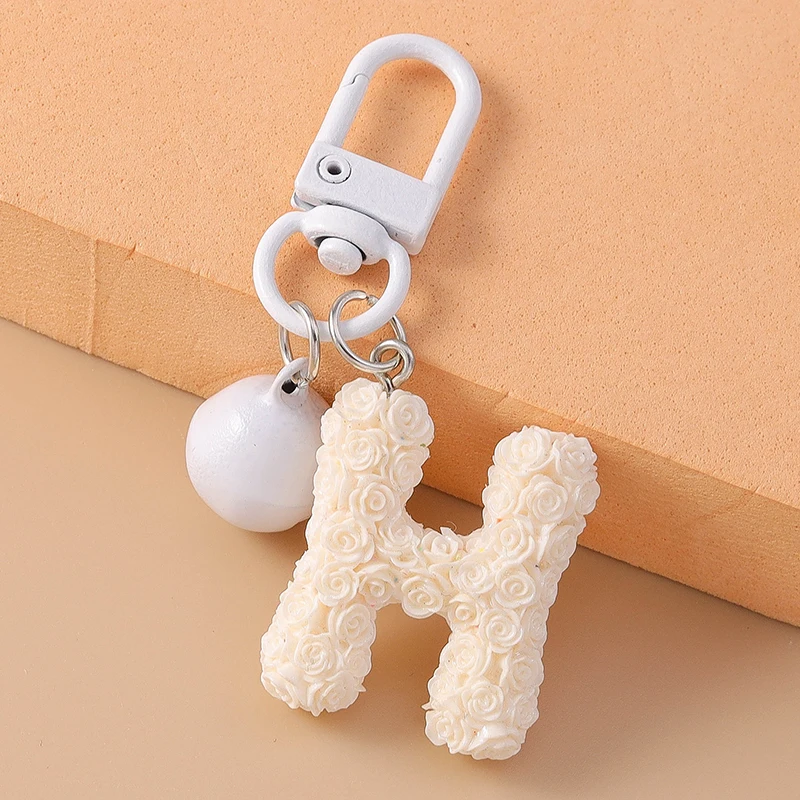 Niedlicher Schlüsselanhänger mit englischen Buchstaben und Glockenmotiv für Damen und Herren, als Auto-Schlüsselhalter, Handtaschenanhänger, Schlüsselring, Accessoire, DIY-Schmuck, Geschenkidee – Detail 18