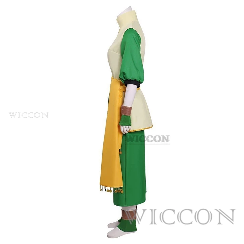 Anime Avatar:The Last Airbender Cosplay Beifong Toph Costume Suit Cosplay Costume Vest Pants Outfits for Adults with emblems