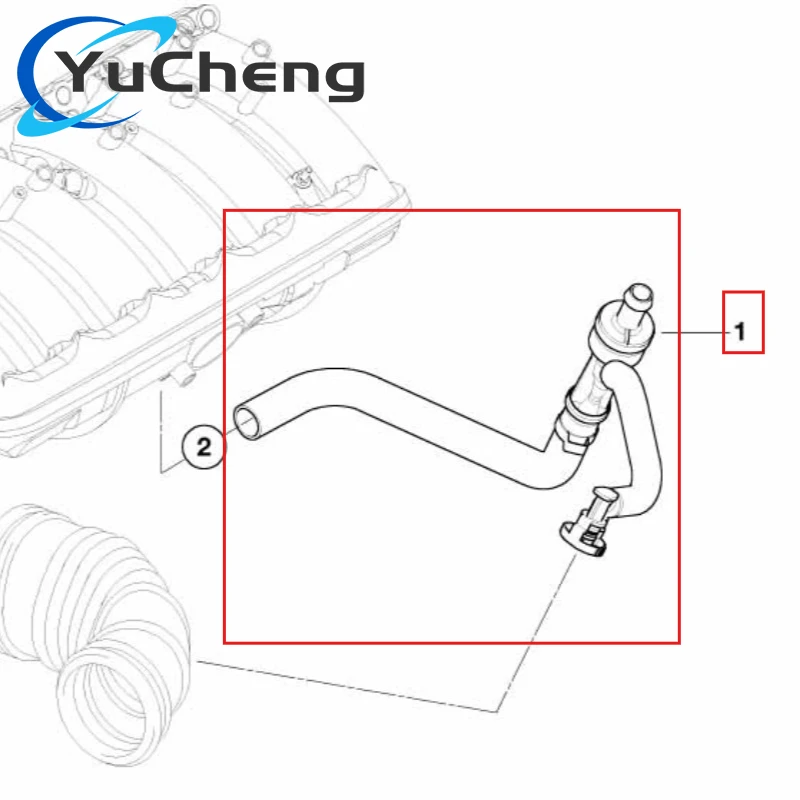 

11617521860 Brand New Crankcase Ventilation Hose For BMW E60 E61 520i 525i 530i E66 730Li M54 Vacuum Valve Sucking Jet Pump