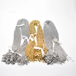 Wholesale 1.5mm 2mm 45+5cm 60+5cm stainless steel Necklace Rope Chain Lobster Clasp DIY Jewelry Accessories 100pcs/lot free