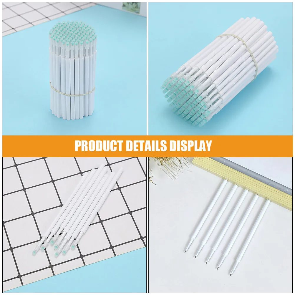 100 pcs Black Ballpoint Pen Refills for Office Use – Convenient, Neutral White Design