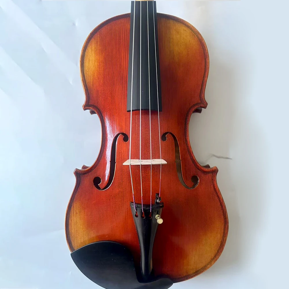 

Альт ручной работы 15-16 дюймов Антонио Страдивари красно-коричневый Профессиональный альт с пенопластовым футляром с бантом