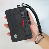 Anti RFID Coin Purse Minimalist Nylon Wallet for Male Men Women Young Novelty Money Bag Purse Zipped Coin ID Card Holder Pockets